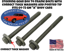 64-93 Gm Steering Gear Box To Frame Bolts Gto Chevelle Gs Cutlass Gs 6pcs Uh
