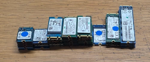 *LOT OF 54* Mixed Brand and Size M.2 128GB SATA SSDs | See Description