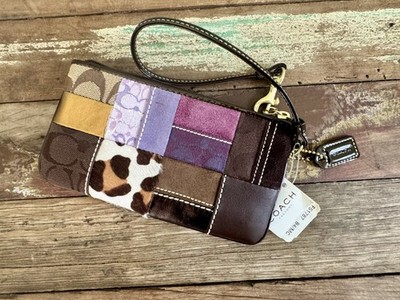 NWT Y2K Vintage RARE Coach Holiday Patchwork Suede Leather Demi
