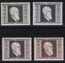 WC1_35439 AUSTRIA. 1946 PRES.RENNER set. Sc.B167-B170. MNH