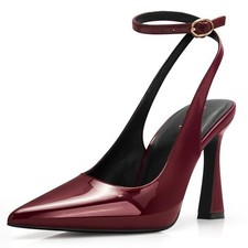 PARTY Womens Pointed Closed Toe Heels Stiletto Slingback High Heel for Women ...
