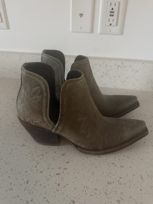Ariat Dixon 10035808 Western Ankle Boots Distressed Green US 8B Made in Mexico