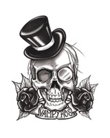 Gothic Klebetattoo Vampyros Totenkopf FüR Fasching & Halloween