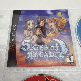 Skies of Arcadia Dreamcast Tested Authentic RPG Sega Rare (Discs Pristine)