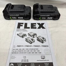 2 Pack Flex 24V Lithium Ion 2.5AH 60Wh Battery OEM FX0111 Read As Is FOR PARTS