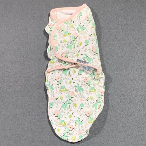 SwaddleMe Baby Swaddle 0-3M White Panda Floral Print Adjustable Wings Cotton