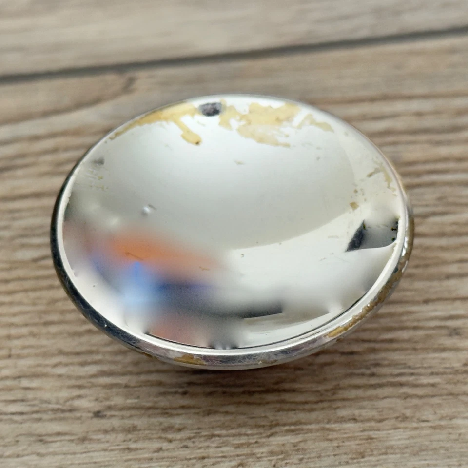 Lote de 4 tiradores de cajón cóncavos biselados vintage MCM de 2" cromo plata Foto 2 de 4