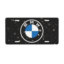 Bmw 12 X 6 In License Plate Stamped Metal Tag For Car Truck Black Bmw 12 X 6 In License Plate Stamped Metal Tag For Car Truck Black