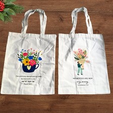 Faith Tote Bags Inspirational Religious Faith Canvas Bag 2 bags
