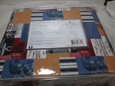 New Coastal Collection PORT JEFFERSON KING Sheet Set Blue, Red, Gold, White