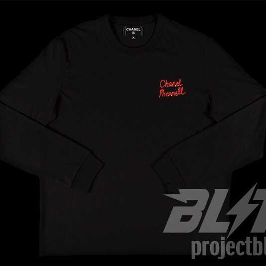 CHANEL X PHARRELL CAPSULE COLLECTION GRAFFITI L/S T-SHIRT BLACK M