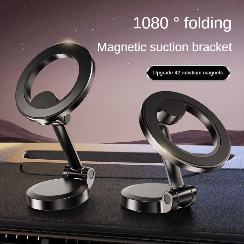 Car Magnetic Folding Phone Holder AntiShake Holder Suction Cup Car Navigation