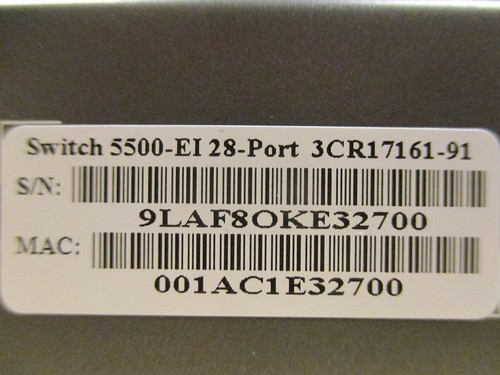 3COM 5500-EI 3CR17161-91 10/100Mbps + 1000Mbps Switch 24-Port + 4x SFP Gigabit - Photo 4/5