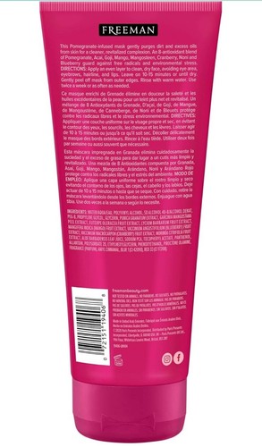 Freeman Face Mask Pomegranate Revitalising Peel-Off Gel Mask Purifying 175 ml - Picture 3 of 13