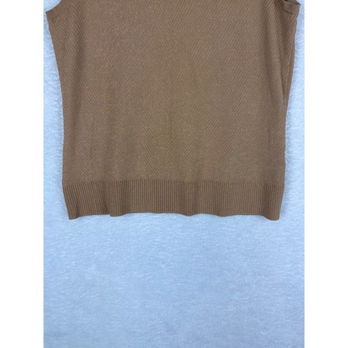 Caslon Strick Rollkragen Weste ärmellos Chevron Muster Pullover Tank Top Small - Bild 4 von 10