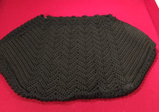 VINTAGE RETO 1930/40 BLACK CROCHET CLUTCH PURSE EXCELLENT CONDITION ART DECO