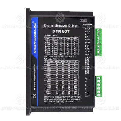 STEPPERONLINE Nema 34 Stepper Motor Driver 2.4-7.2A 18-80VAC or 36-110VDC DM860T