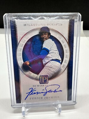 FERGIE JENKINS 2016 PANINI MILESTONE SCRIPTS AUTOGRAPHED CARD 56/99
