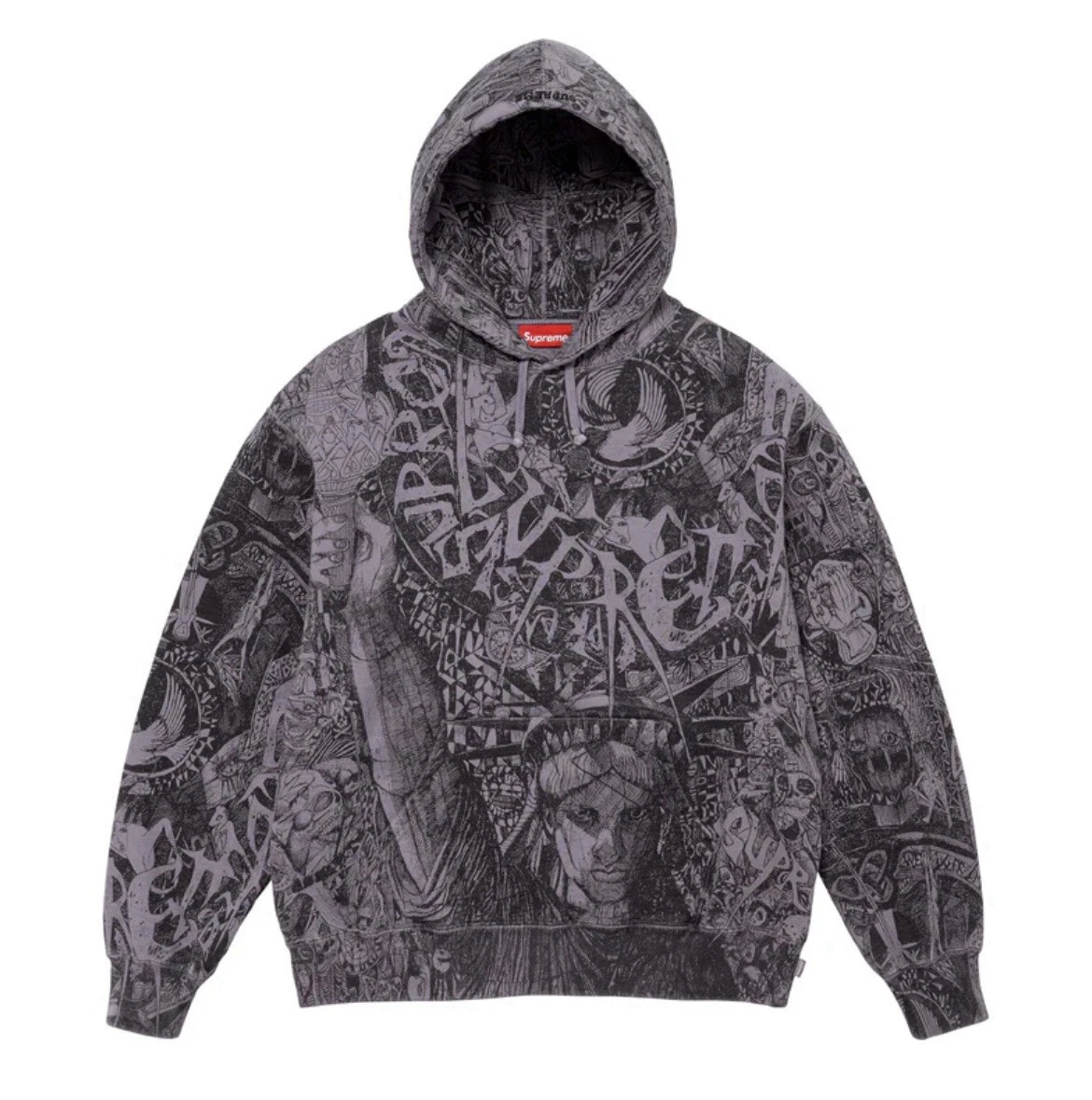 PRÉVENTE. Sweat à capuche M Supreme Liberty violet poussiéreux neuf