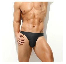 Sexy Men's Stretch Brief Slips High Cut Big Pouch Hipsters Mesh Underwear Shorts