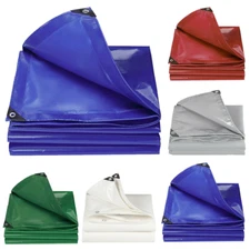 20Mil Heavy Duty Tarp Cover PVC Boat Waterproof Canopy Tarpaulin Boat Cover Tent