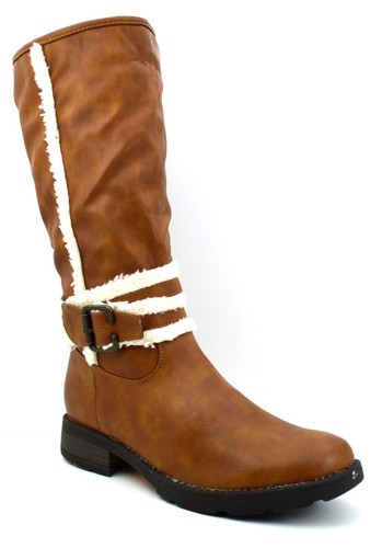 Stivali donna caldi stivaletti con la pelliccia stivale imbottito invernale  alto | eBay