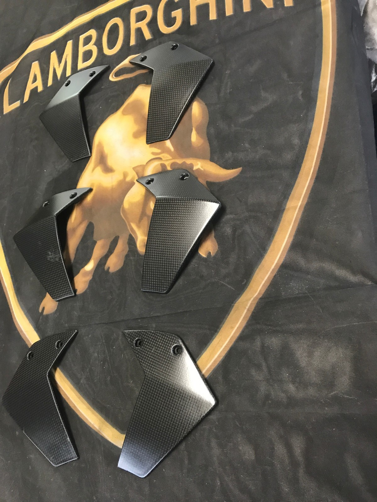 LAMBORGHINI REVENTON RIM SPOILER WING FLAP SET OEM 410601038