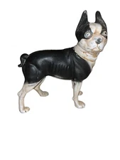 BOSTON TERRIER Cast Iron DOG SCULPTURE / DOOR STOP - GREAT CONDITION