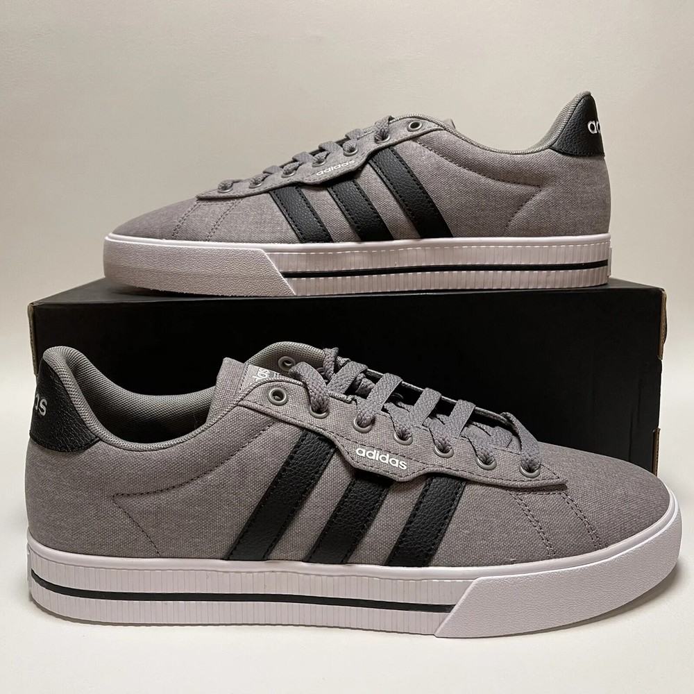 Adidas Daily 3.0 Skate Shoes for Men in Grey White FW3270 Casual Sneakers