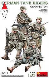 MINI ART 1/35 GERMAN TANK RIDERS (ARDENNES 1944) INCLUDE 4 FIGURE