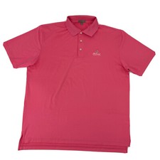 Peter Millar Mens XL Pink Summer Comfort Golf Polo Belmont Country Club