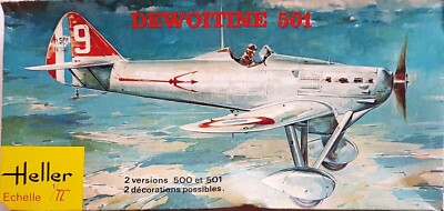 Heller 156 Dewoitine 501 - 2 versions 500 et 501 1:72 Neu Bauteile versiegelt