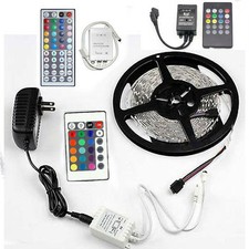 5M 3528 SMD 300Leds RGB LED Flexible Strip Light /12V DC Power Supply /IR Remote