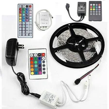 5M 3528 SMD 300Leds RGB LED Flexible Strip Light /12V DC Power Supply /IR Remote