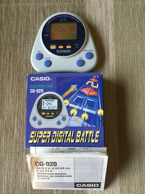 Vintage 80s CASIO LCD Handheld Electronic Game SUPER DIGITAL BATTLE CG 920  w BOX | eBay