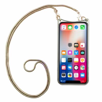 IPhone 11 Hülle Mit Handyband - Blumen Design Silikon Case Mit Verstellbarer Necklace Kette