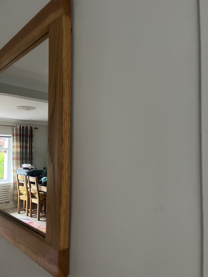 Oak Furniture Land Large Solid Oak Framed Wall Mirror eBay