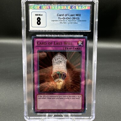 yugioh card of last will Card of Last Will - LC04-EN003 - Ultra Rare - Limited Edition - Yu-Gi-Oh!  CGC 8