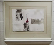 Abstract Mixed Media Modern Art Composition Artist Proof Signed & Framed 30"x38"