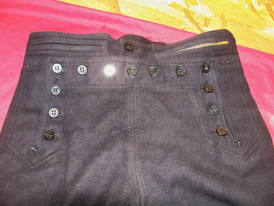 WWII US Navy Sailors Enlisted Dress Blue Service Uniform 13 Button Bell  Bottoms | eBay