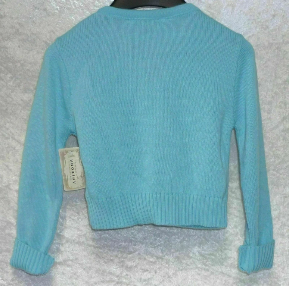 Girls Sweater Cardigan Arizona Long Sleeves V-Neck Kids size 6 NEW - Image 2 of 2