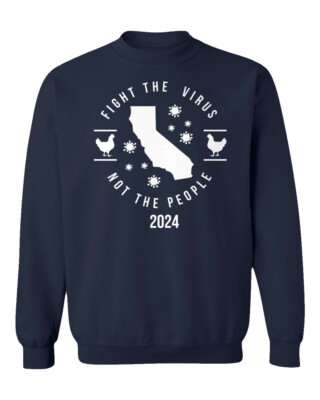 Fight The Virus Not The People - Bird Flu Awareness Unisex Crewneck Sweatshirt