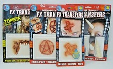 Lot of 4 Tinsley 3D Transfers Prosthetics Halloween Quality Makeup Ages 14 NIP