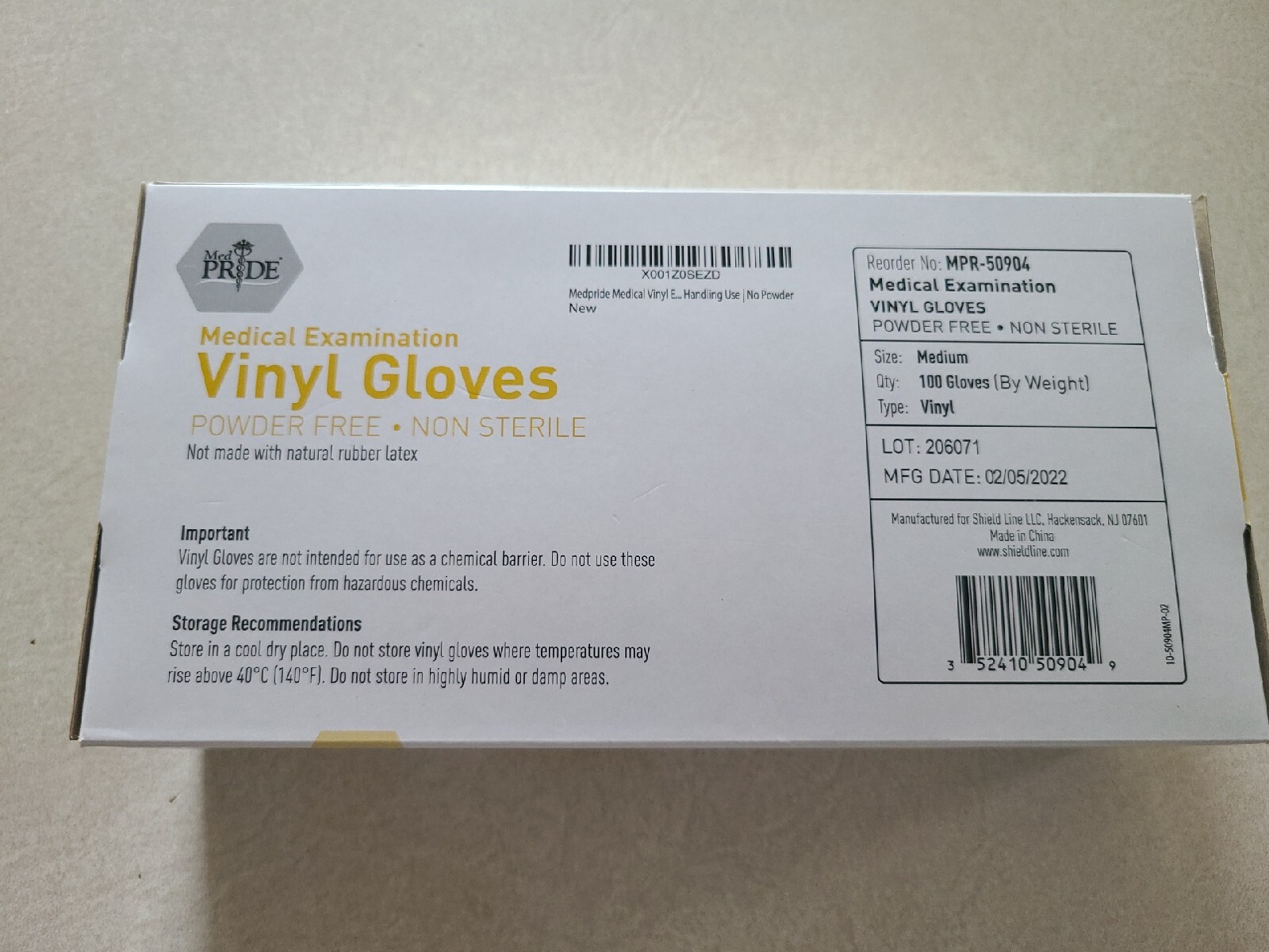 MedPride PowderFree Vinyl Exam Gloves, Medium eBay