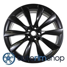 Tesla Model X 2016-2021 22 Oem Rear Wheel Rim Turbine Black