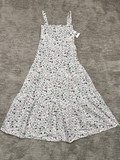 Zara Dress Womens Medium Floral Black Orange Bow Tie Back Maxi Summer Beach Boho