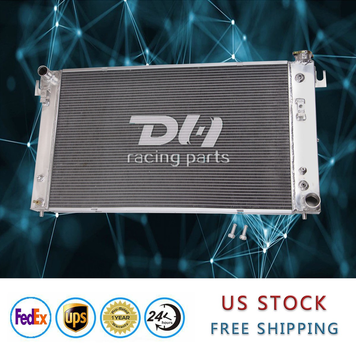 Radiador De Aluminio Con Enfriador De Aceite De Transmisión Para Dodge Ram 1500/2500 1994-2002 – DNA MOTORING, Reemplazo Directo