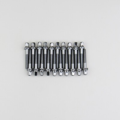 20 Drum Tension Rods 35mm (1 3/8'' Shoulder to End) Chrome w/ Washers Dia 7/32''