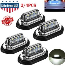 4 Universal Led License Plate Tag Light Lamp White For Truck Suv Trailer Rv Van 4 Universal Led License Plate Tag Light Lamp White For Truck Suv Trailer Rv Van
