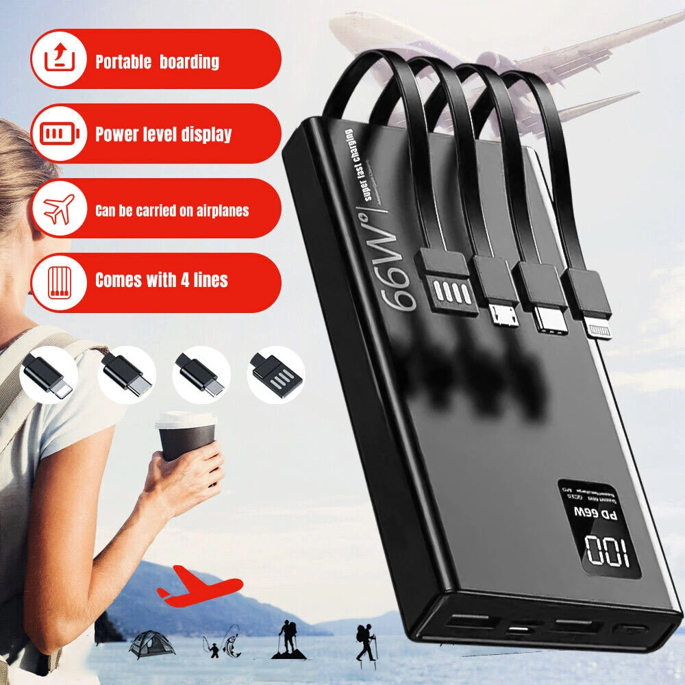 Power Bank 40000mAh 66W Charging Portable External Battery Backup For Cell Phone Power Bank 40000mAh 66W Charging Portable External Battery Backup For Cell Phone
